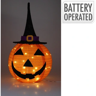 LED Pompoen met Hoed - 68 cm