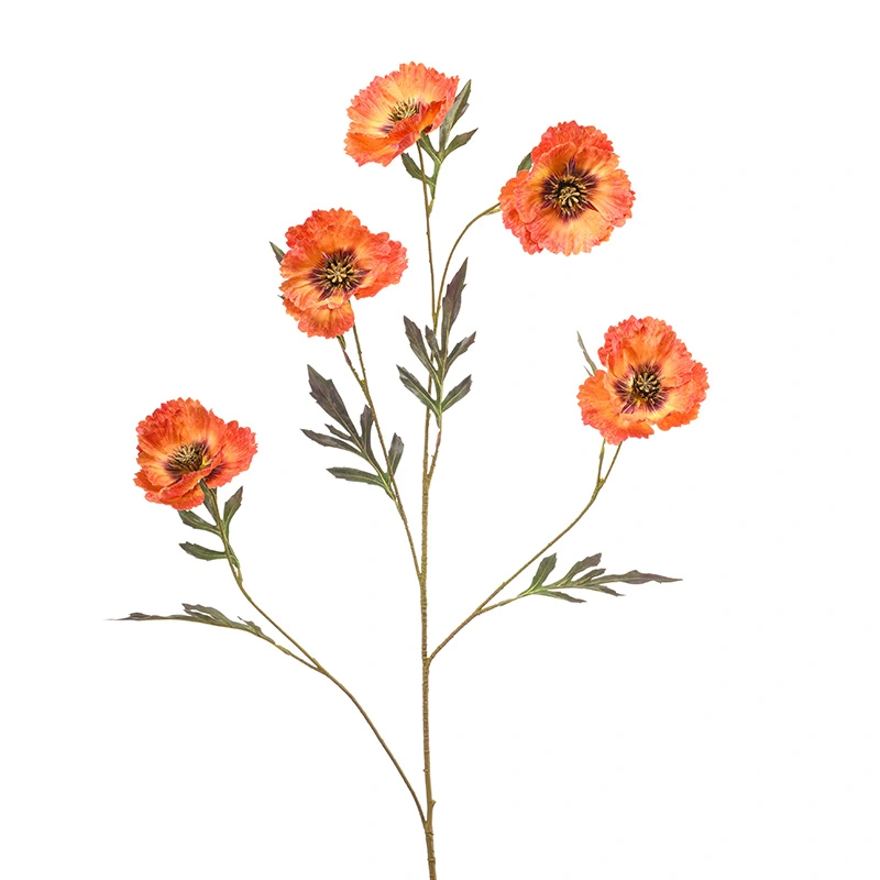 Kunstbloem Poppy Orange - 113 cm