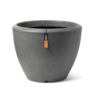 Capi Pot Bol Arc Granite Ø34x24 cm - Antraciet | De Boet