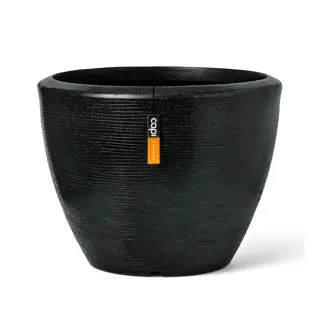Capi Pot Bol Arc Granite Ø34x25 cm - Zwart | De Boet