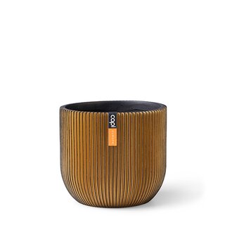 Capi Pot Bol Groove 10x9 cm - Zwart Goud