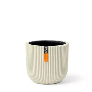 Capi Pot Bol Groove 9x8 cm - Beige | Tuincentrum De Boet