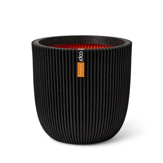 Capi Pot Bol Groove NL ∅35x34 cm - Zwart | De Boet
