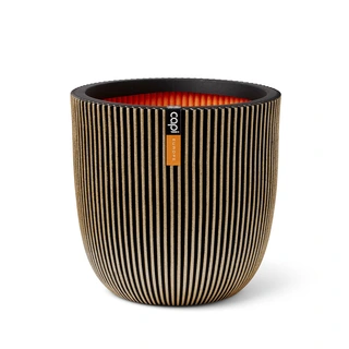 Capi Pot Bol Groove NL ∅43x41 cm - Zwart/Goud | De Boet