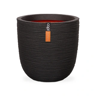 Capi Pot Bol Rib NL ∅35x34 cm - Zwart | De Boet