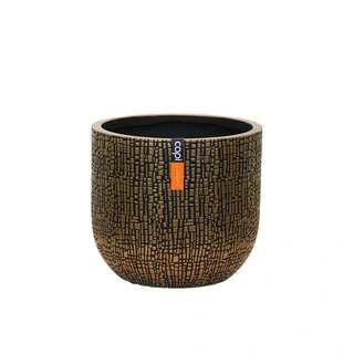 Capi Pot Bol Skin 17x15 cm - Zwart Goud