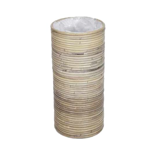 Pot Round Stripe Grey - Ø20x41 cm