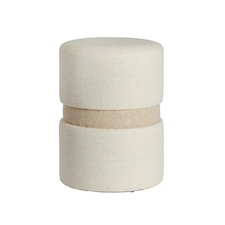Light & Living Poef Novira Beige/Crème - Ø35x46 cm | De Boet