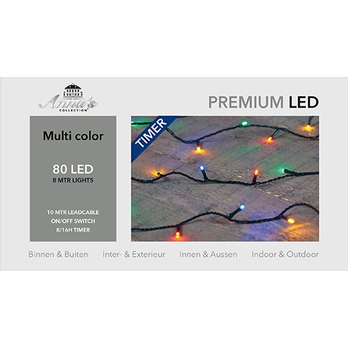 Premium LED Kerstverlichting 8 m - Multi