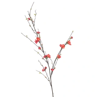 Kunstbloem Quince Blossom Koraal - 125 cm