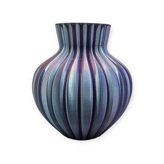 3D Ribbelvaas Ø21x23 cm - Fire Night | De Boet