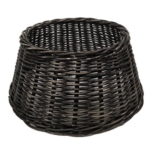 Rieten Kerstboomhuls Black Wash - Ø60 cm