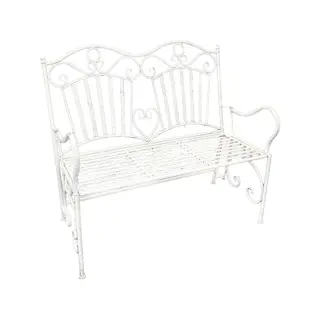 Romantische Tuinbank Ijzer Wit - 110 cm | De Boet
