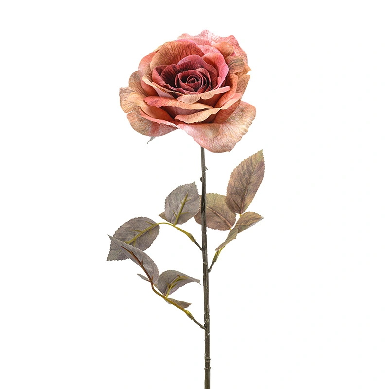 Kunstbloem Rose Zoe Old Pink - 68 cm