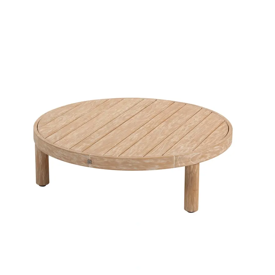 4 Seasons Outdoor Sem Salontafel Brushed Teak - Ø80 cm - afbeelding 1