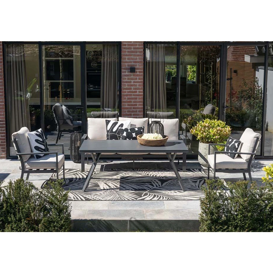 Garden Impressions Sergio Lounge Sofa Diningset - Desert Sand - afbeelding 4