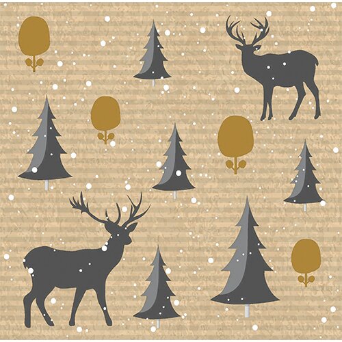 Duni Servetten Deer Forest - 40x40 cm