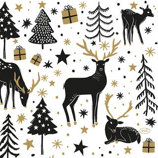 Duni Servetten Magic Winter - 33x33cm | De Boet