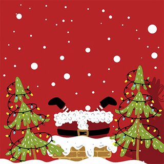 Duni Servetten Mood of Santas - 33x33 cm - afbeelding 1