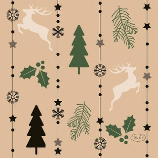 Duni Servetten Natural Yuletid - 24x24cm | De Boet