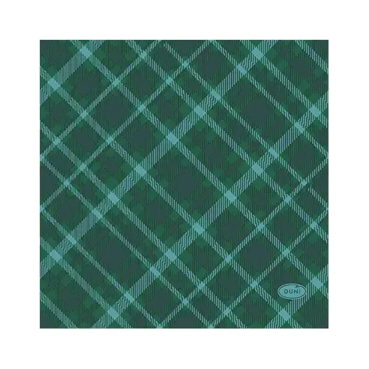 Duni Servetten Tartan Green - 24x24 cm