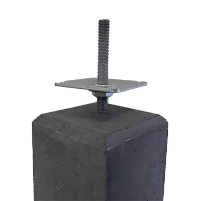 Set schanierplaat tbv betonpoeren M16 - afbeelding 2