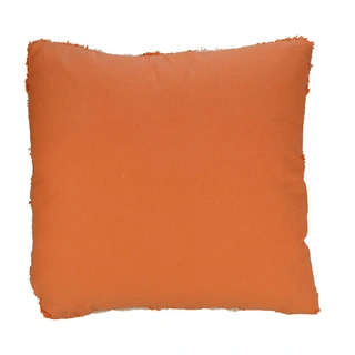 Sierkussen Geblokt Oranje/Wit - 45x45 cm - afbeelding 2