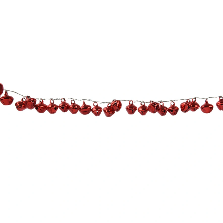 Kerstslinger Mini Bells Rood - 120 cm