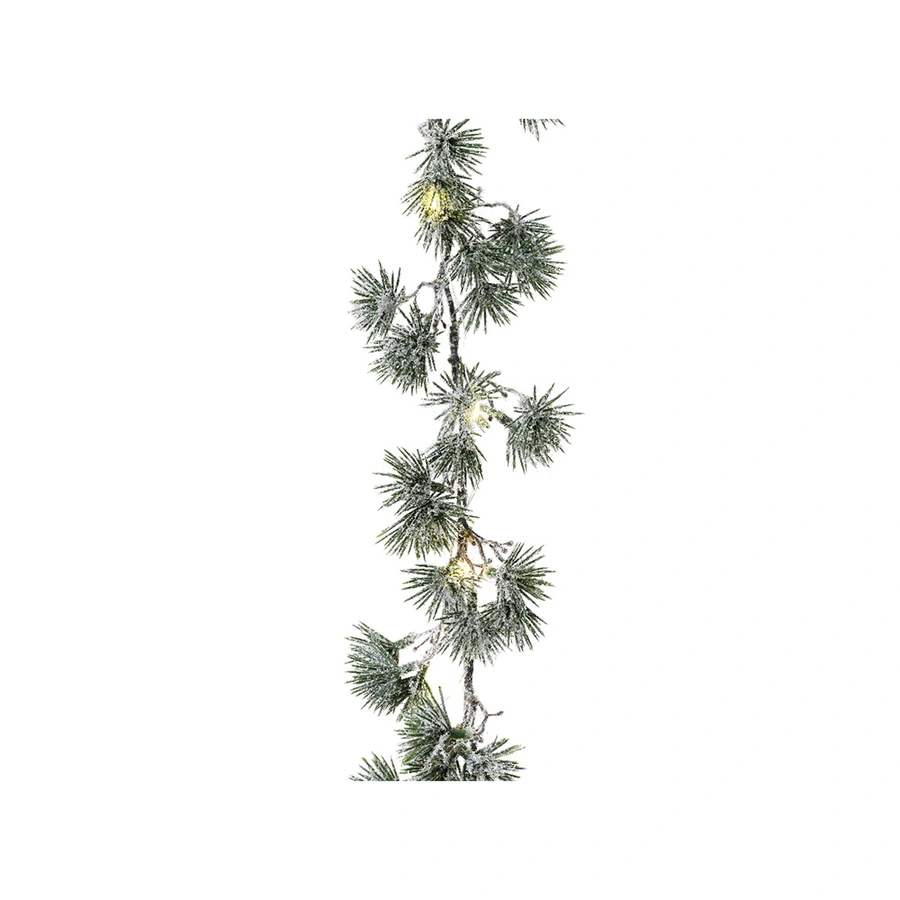 Kersttak Slinger Groen met LED - 190 cm