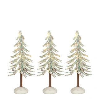 Luville Snowy Tree White Lighted 3 st. - h12 cm