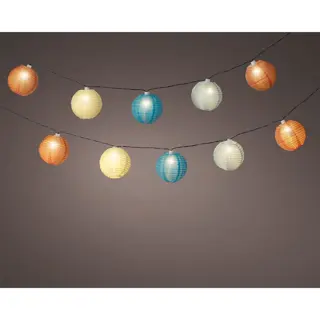 Solar Stringlights Nylon Lampionnetjes Multi - 450 | De Boet
