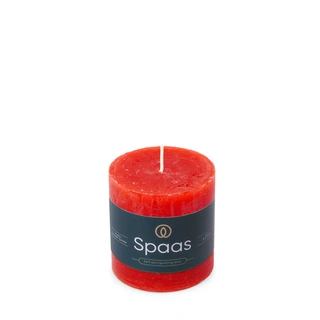 Spaas Rustieke Cilinderkaars Ø7x7 cm - Rood