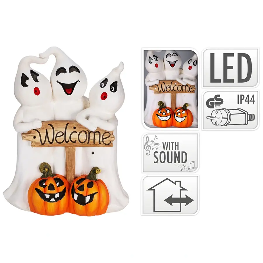 Halloween Spoken met Welkomsbordje LED - afbeelding 2