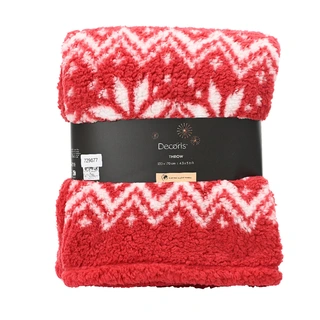 Sprei Kerstpatroon 130x170 - Rood | De Boet