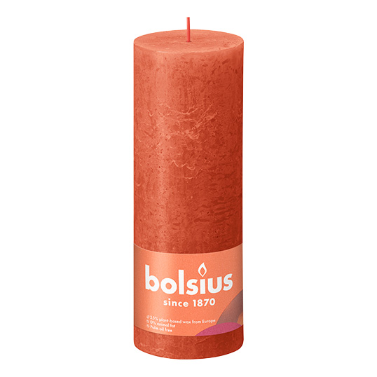 Bolsius Stompkaars Rustiek Ø6,8x19 cm - Earthy Orange
