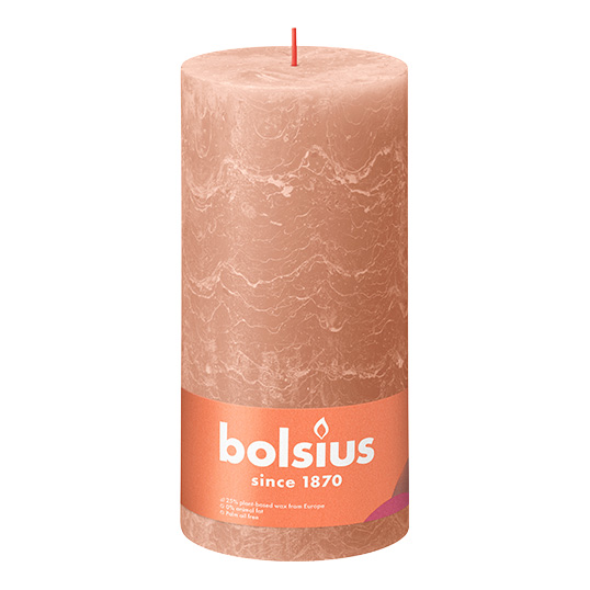Bolsius Stompkaars Rustiek Shine Ø10x20 cm - Creamy Caramel