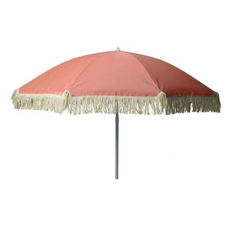 Strandparasol Franje Roze - Ø155 cm | De Boet