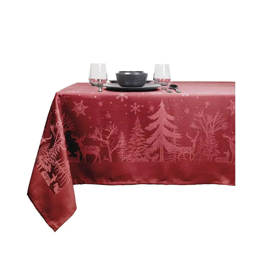 Unique Living Tafelkleed Rody 150x300 cm - red