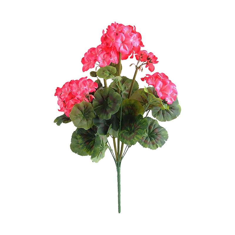 Kunstbloem Geranium 45 cm - Donkerroze