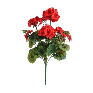 Kunstbloem Geranium 45 cm - Rood