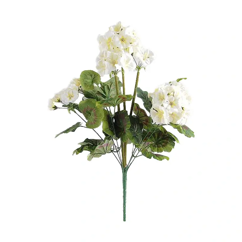 Kunstbloem Geranium 45 cm - Wit