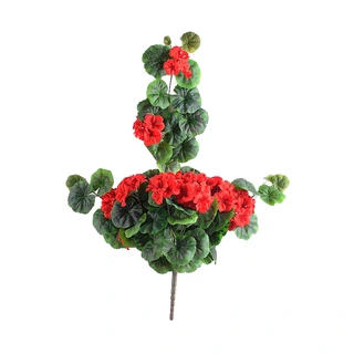 Kunstbloem Geranium 70 cm - Rood