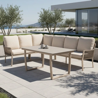 Tierra Outdoor Liv Lounge- diningset - Champagne | De Boet