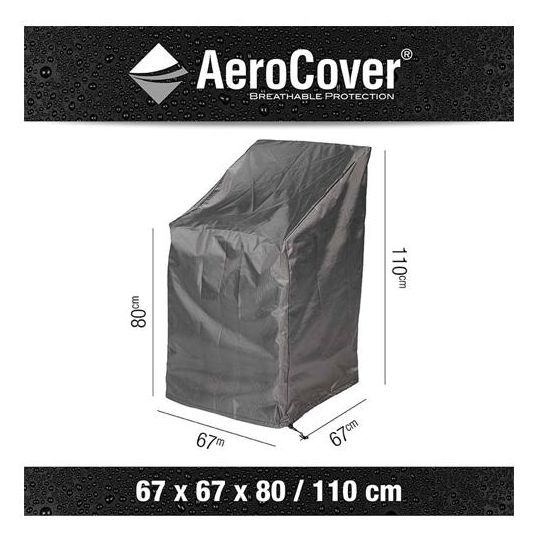 AeroCover Tuinstoel beschermhoes 67x67x80/110 - Antraciet | Boet