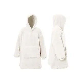 Unique Living Hoodie Teddy - Dove white