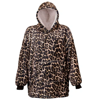 Unique Living Oversized hoodie - Luipaard bruin | De Boet