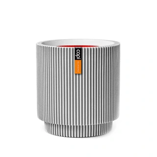 Capi Vaas Cilinder Groove ∅44x46 cm - Ivoor | De Boet