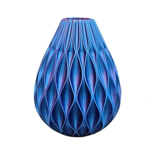 3D Vaas Onyx Ø13x17,5 cm - Blauw/Paars | De Boet