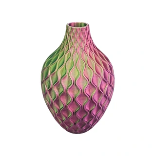 3D Vaas Smaragd Ø13x20 cm - Groen/Blauw/Paars| De Boet