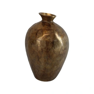 Vase aluminium Ant.brass Shiny L - 23x30 cm | De Boet